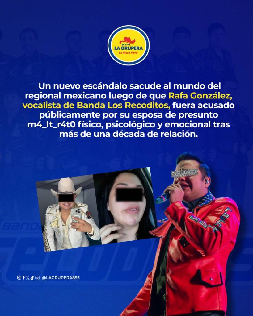 Acusan a Rafa González, vocalista de Banda Los Recoditos, de presunto maltrato; la agrupación anuncia que pausará sus actividades