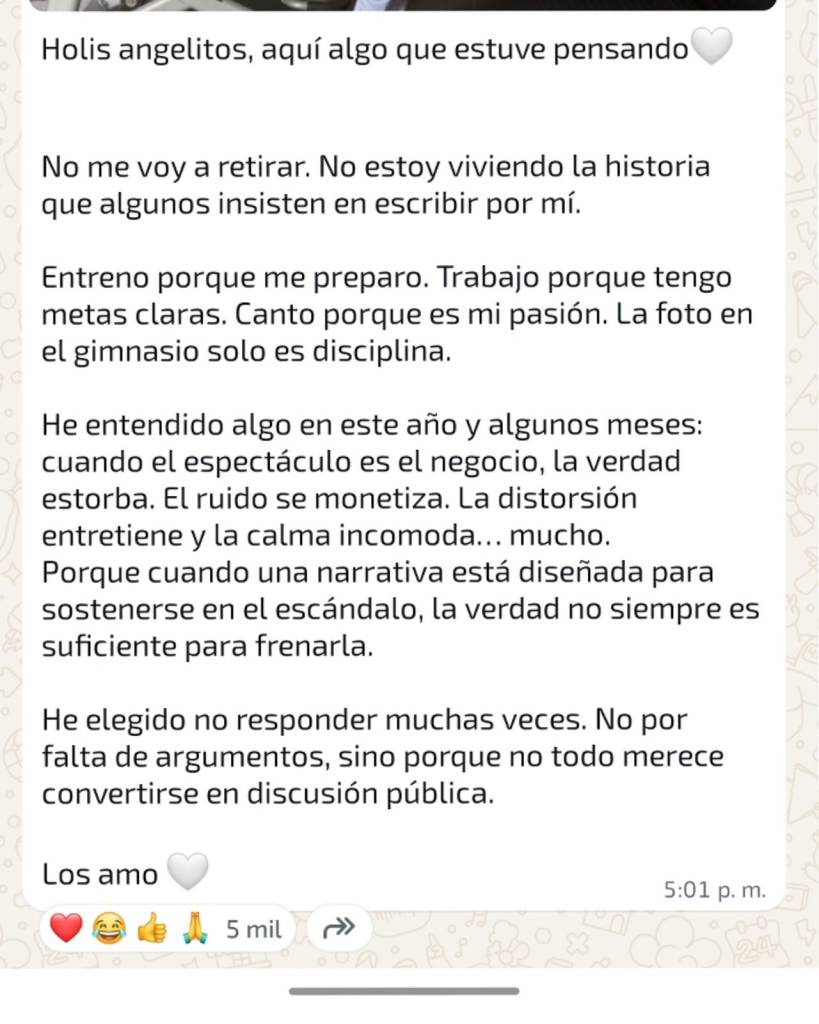 Ángela Aguilar niega su retiro y aclara rumores en redes